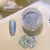 Arte de uñas con purpurina brillante, polvo de ópalo, aurora fantasía, purpurina disco, purpurina ajustable, ojo de gato, gel, decoración de uñas DIY