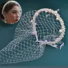 Diadema Vintage Amazónica Europea y Americana Cobertura Nupcial Banda de Malla para el Cabello Adorno para el Cabello Elegante Accesorios para el Cabello de Fiesta para Mujeres Velo para Cubrir la Cara