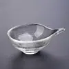 Vidrio resistente al calor soplado a mano textura de patrón de martillo sala de té casera juego de té japonés Kung Fu hecho a mano taza de degustación