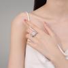 Anillo Giratorio de Margarita Europeo y Americano Más Vendido Transfronterizo para Mujeres, Moderno y Versátil, Anillo Abierto para Dedo Índice de Flor con Goteo de Aceite Giratorio