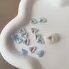Arte de Uñas Joyería para Uñas Colorida Corazón en Y Corazón Chueco Moca Diamante Puntiagudo Diamante de Cristal Accesorios Transparentes para Uñas