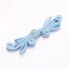 Botón de cierre de mariposa de cuatro agujeros con cuenta de jade para traje Tang, Hanfu, cheongsam, vestido de estilo chino, botón decorativo tejido a mano de tendencia nacional