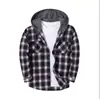 Amazon Explosions Talla Europea y Americana Hombre Moda Neoyorquina Tendencia Sudadera con Capucha Cuadros Sudadera con Capucha de Franela