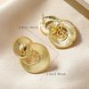 Pendientes de hoja de ginkgo de diseño de personalidad de perla de alta calidad europea y americana, moda única, geométricos de alta calidad, chapados en oro, combinan con todo