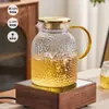 Jarra de Vidrio de Borosilicato Alto para Agua Fría, Resistente a Altas Temperaturas, Gran Capacidad, Jarra para Cold Brew, Jarra Minimalista Moderna para Té de Flores, Personalizable