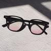 Nuevas Gafas de Rubor Atardecer Estilo Ins para Mujer Artefacto tipo Liso Mismo Estilo que Celebridad de Redes Sociales Espejo Plano Anti-luz Azul