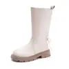 Botas de Cuero de Media Caña de Moda para Niñas 2026 Otoño/Invierno Nuevo Estilo Lazo Estilo Princesa Botas Largas Suela Suave Antideslizante Moda Botas para Niños