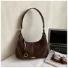 2025 Nueva Moda Bolso Escarchado para Mujer Bolso de Hombro Retro Simple Versátil Bolso de Axila Elegante de Gama Alta para Viajes