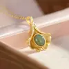Collar de Hoja de Ginkgo para Mujer Cadena Clavicular Pequeña Fresca Simple Plata de Ley Chapado en Oro Jade Diseño de Nicho Regalo de Cumpleaños