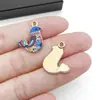 Accesorios de Joyería de Aleación Esmaltada DIY Colgante de Paloma Animal de Colores Pulsera Pendiente de Pendiente Llavero Colgante Pequeño