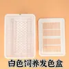 Caja de cría para tortugas para crías, calentamiento para huevos y tortugas, y kit de cría de tortugas para crías con aislamiento blanco y negro con placa de sedimentación