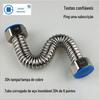 6 pontos 304 tubo de água de aço inoxidável fole aquecedor de água tubo de entrada água fria e quente à prova de explosão de alta pressão metal mangueira de onda dura