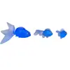 Venta directa de fábrica de nuevo pez dorado simulado de caucho blando TPR, juguete de pesca para niños, animales marinos, popular venta al por mayor transfronteriza