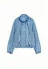¡Pedido de Comercio Exterior! Zr2026 Nueva Moda Femenina Estilo Europeo y Americano Chaqueta de Nailon Plegada con Cuello Alto de Manga Larga Color Macarrón
