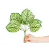 Pared Vegetal de Simulación Plantas Artificiales Verdes Pequeñas Hojas en Forma de Corazón de 9 Cabezas Flores Falsas de Plástico Decoración de Pared de Fondo para Entrada Balcón Césped
