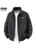 Chaqueta de cuello alto para hombre JEEP SPIRIT Primavera/Otoño Color Sólido Ropa de Trabajo Casual Manga Larga Delgado