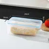 Caja de Almacenamiento para Refrigerador Doméstica Rectangular para Conservar la Frescura Caja de Plástico Resistente al Calor para Microondas Lonchera con Tapa Almacenamiento Sellado de Grado Alimenticio