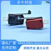 Microinterruptor Grande Kw7 Vermelho e Preto Plugue Lateral Pino Duplo Haste Longa com Roda Interruptor de Curso