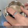 Anillo Pequeño de Flor Color Tinta para Mujer, Moderno y Creativo, Anillo Abierto Ajustable, Estilo de Nicho, Anillo para Dedo Índice