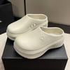Meias-pantufas Fechadas de Solado Grosso para Mulheres, Novo Leve Antiderrapante Impermeável Aumenta-Altura Sapato de Chef Estilo Ins Clogs