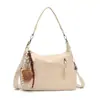 2025 Nuevo Bolso Tote Casual Simple de Verano para Mujeres Trabajadoras y que Van al Trabajo Bolso de Hombro de Gran Capacidad Bolso de Axila Texturizado