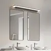 Luz LED frontal para espejo con base larga para baño, tocador, cuarto de ducha, espejo, impermeable, antivaho, estilo nórdico simple y moderno