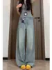 Jeans Retro Americanos Talla Plus para Mujer, Nuevo Estilo Primavera 2026, Pantalones Rectos Adelgazantes Sueltos Estrechos de Pierna Ancha para Mujeres Curvilíneas