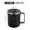 Taza de Acero Inoxidable, Taza de Leche Aislada de Doble Capa, Vaso de Agua Anticaídas, Taza de Té con Tapa, Taza de Café para Oficina, Transfronterizo