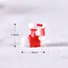 Novos acessórios decorativos de Natal com Papai Noel e boneco de neve, cenas de Natal em miniatura, meias de Natal, presentes, sinos e pequenas figuras de resina