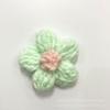 Accesorios de lana color macarrón, flores de lana para hacer tú mismo, tejidas a mano a crochet, con lana de leche, flores de puff, ropa.
