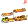 Bandeja de frutas, cesta de frutas para sala de estar, organizador de escritorio multicapa, estante multifuncional para almacenamiento de bocadillos en la encimera de la mesa del comedor