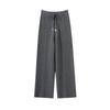 Calça de Cashmere Feminina 100% Cashmere Puro Outono e Inverno Novo Estilo Simples Grossa Cordão Cintura Alta Quente Casual Reta