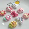 Girassol Arco-Íris Brilhante DIY Feito à Mão Acessórios de Joalheria de Resina Atacado Anel de Cabelo Infantil Material de Geladeira Sul 2
