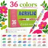 Marcadores acrílicos líquidos directos de punta suave populares, 120 colores, diseño sin presión, para arte estudiantil y dibujo a mano, al por mayor