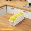 Caja de Almacenamiento con Ruedas para Frutas y Verduras Refrigerador Crisper Gabinete de Cocina para el Hogar Caja de Almacenamiento de Plástico Caja Organizadora para Artículos Varios Refrigeración