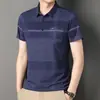 Camiseta de manga corta con bolsillo real para hombres de mediana edad y mayores, cuello tipo polo diario para papá, talla grande, camisa para hombre para el cabello