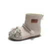 Botas con Lazo para Niña 2026 Otoño/Invierno Nuevas Llegadas Botines Cortos de Cristal para Bebé Botas Tipo Martin Princesa para Niños Pequeños