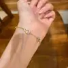 Fu Lu Shengcai ~ Pulseira de Cobre de Cabacinha Estilo Chinês Novo Shajin Feminina Levemente Luxuosa de Nicho Exquisita Joia Nova 2025