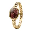 Reloj JW Digital Dial Retro Ovalado Pequeño Dorado Correa de Cadena para Mujer Estilo Transfronterizo de Lujo Ligero Sencillo Más Vendido Reloj de Cuarzo