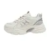 Zapatos de papá para mujer, zapatos de moda, estilo universitario a la moda, zapatillas deportivas casuales sencillas, zapatos de malla transpirables versátiles, zapatillas blancas planas
