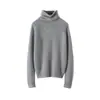 Suéter básico de punto grueso liso para mujer, cuello de pelo rizado, suelto, adelgazante, otoño e invierno, cachemir grueso, manga larga