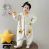 Mono de franela para niñas, pijamas de forro polar coral engrosados de invierno para niños, saco de dormir para bebé, manta anti-patadas, traje de gateo para niños