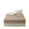 Estilo Japonés Simple Otoño e Invierno Nuevo Colchón Grueso Lijado Color Sólido Colchón de Una Pieza Simmons Funda Protectora Colcha Funda de Almohada