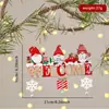 Decorações de Natal mais vendidas em todo o mundo: Campainha e placas decorativas do Papai Noel e boneco de neve com tema de floresta, artesanato em madeira