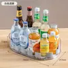 Estante Organizador para Refrigerador Doméstico, Estante de Almacenamiento Giratorio Desmontable para Bebidas, Botellas de Condimentos de Cocina, Caja de Almacenamiento para Encimera