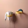 Estante para secador de pelo, estante de almacenamiento para baño, estante para secador de pelo montado en la pared, estante para secador de pelo sin perforaciones para inodoro
