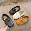 Zapatos de Cuero Estilo Británico para Niños Suela Suave Zapatos de una Pierna para Niños Gorro de Zapatos Otoño 2022 Nuevos Zapatos para Bebés Zapatos para Niños de Moda