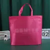 Bolsas de Tecido Não Tecido com Logos Publicitários Costurados, Bolsas Laminadas à Prova d'Água, Bolsas para Embalagem de Presentes de Roupas, Bolsas Tridimensionais de Tecido Não Tecido Atacado