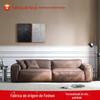 Sofá de Couro Bloco de Tofu Estilo Normcore Italiano Personalizado para Apartamento Pequeno Couro Bovino de Primeira Camada Espessura Média Sofá de Três Lugares em Linha Reta para Sala de Estar