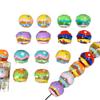 Cuentas pintadas a mano hamburguesa cadena para teléfono móvil DIY encaje punto joyería hecha a mano cuentas sueltas accesorios colorido ins accesorios nicho